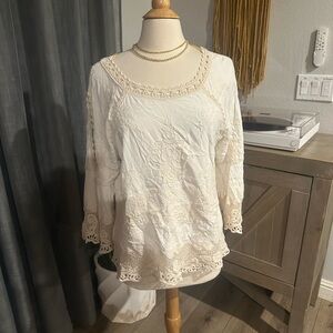 Democracy Cream Lace Blouse